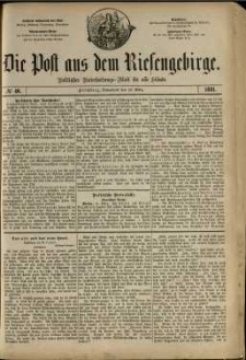 Die Post aus dem Riesengebirge, 1881, nr 40