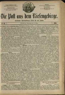 Die Post aus dem Riesengebirge, 1881, nr 43