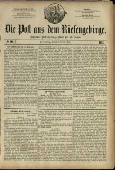 Die Post aus dem Riesengebirge, 1881, nr 112