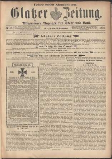 Glatzer Zeitung : Allgemeiner Anzeiger fuer Stadt und Land, 1895, nr 78 [27.09]