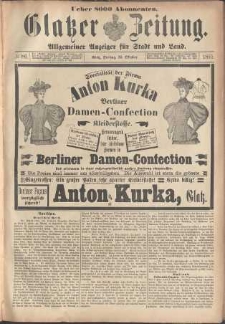 Glatzer Zeitung : Allgemeiner Anzeiger fuer Stadt und Land, 1895, nr 86 [25.10]