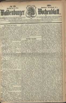 Waldenburger Wochenblatt, Jg. 30, 1884, nr 39