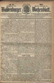 Waldenburger Wochenblatt, Jg. 30, 1884, nr 45