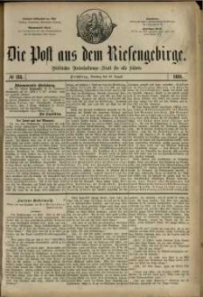 Die Post aus dem Riesengebirge, 1881, nr 133