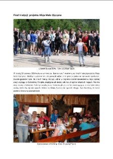 Finał V edycji projektu Moja Mała Ojczyzna [Dokument elektroniczny]