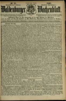 Waldenburger Wochenblatt, Jg. 43, 1897, nr 11