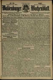 Waldenburger Wochenblatt, Jg. 43, 1897, nr 25