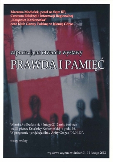 Prawda i Pamięć - folder [Dokument życia społecznego]