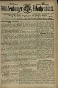 Waldenburger Wochenblatt, Jg. 43, 1897, nr 33