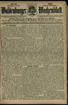 Waldenburger Wochenblatt, Jg. 43, 1897, nr 38