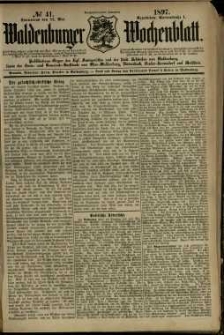 Waldenburger Wochenblatt, Jg. 43, 1897, nr 41