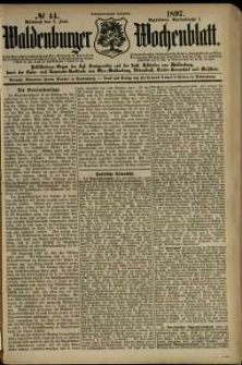 Waldenburger Wochenblatt, Jg. 43, 1897, nr 44