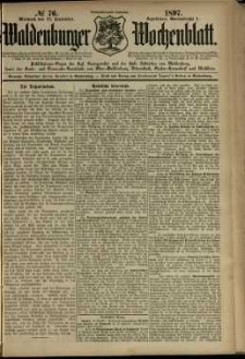 Waldenburger Wochenblatt, Jg. 43, 1897, nr 76