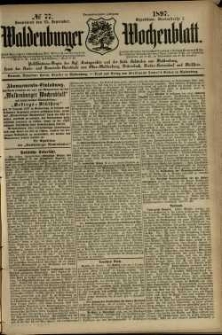 Waldenburger Wochenblatt, Jg. 43, 1897, nr 77