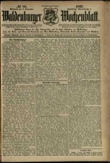 Waldenburger Wochenblatt, Jg. 43, 1897, nr 88