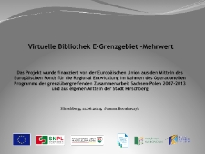 Virtuelle Bibliothek E-Grenzgebiet - Mahrwert [Dokument elektroniczny]