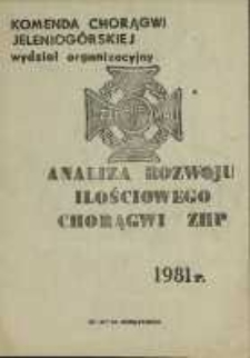 Analiza rozwoju ilościowego jeleniogórskiej chorągwi ZHP w/g stanu na dzień 15 listopada 1981 r.