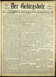 Der Gebirgsbote, 1899, nr 7 [24.01]