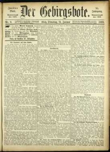 Der Gebirgsbote, 1899, nr 9 [31.01]