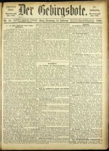 Der Gebirgsbote, 1899, nr 13 [14.02]