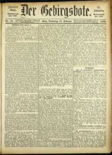 Der Gebirgsbote, 1899, nr 15 [21.02]