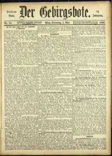 Der Gebirgsbote, 1899, nr 35 [2.05]