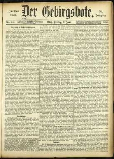 Der Gebirgsbote, 1899, nr 42 [2.06]