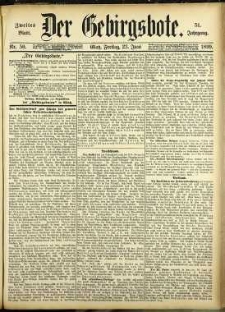 Der Gebirgsbote, 1899, nr 50 [23.06]