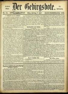 Der Gebirgsbote, 1899, nr 54 [7.07]