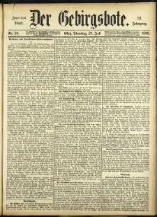 Der Gebirgsbote, 1899, nr 59 [25.07]