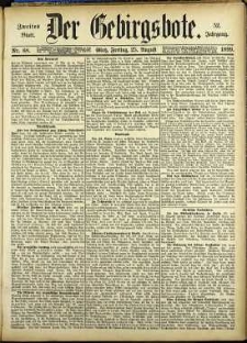 Der Gebirgsbote, 1899, nr 68 [25.08]