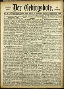 Der Gebirgsbote, 1899, nr 70 [1.09]