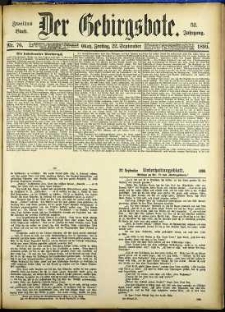 Der Gebirgsbote, 1899, nr 76 [22.09]
