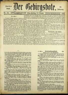 Der Gebirgsbote, 1899, nr 82 [13.10]