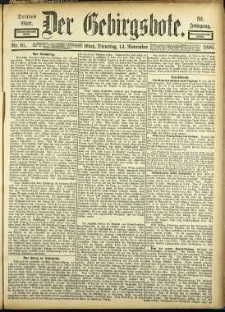 Der Gebirgsbote, 1899, nr 91 [14.11]