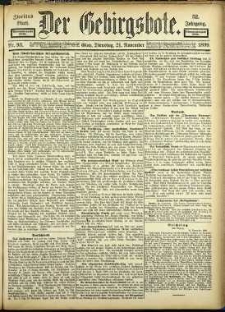 Der Gebirgsbote, 1899, nr 93 [21.11]