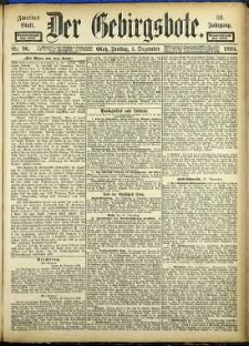 Der Gebirgsbote, 1899, nr 96 [1.12]
