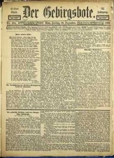 Der Gebirgsbote, 1899, nr 104 [29.12]