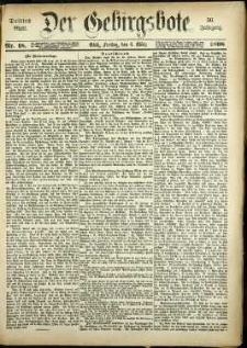 Der Gebirgsbote, 1898, nr 18 [04.03]