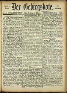Der Gebirgsbote, 1898, nr 82 [14.10]