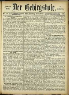 Der Gebirgsbote, 1898, nr 83 [18.10]