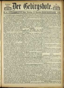 Der Gebirgsbote, 1898, nr 91 [15.11]