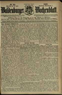 Waldenburger Wochenblatt, Jg. 43, 1897, nr 58