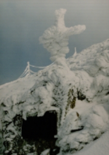 Karkonosze - Krzyż i tablica upamiętniająca czeskich ratownik&oacute;w [Dokument ikonograficzny]