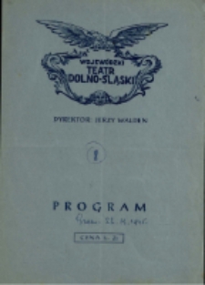 Świerszcz za kominem - program [Dokument życia społecznego]