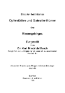 Die alten heidnischen Opferstätten und Steinalterthümer des Riesengebirges [Dokument elektroniczny]