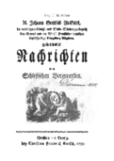 Nachrichten von Schlesischen Bergwerken [Dokument elektroniczny]