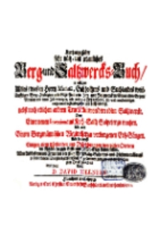 Kurz abgefastes sehr nüz und erbauliches Berg- und Salzwercks Buch... [Dokument elektroniczny]