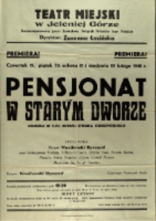 Pensjonat w Starym Dworze - afisz [Dokument życia społecznego]