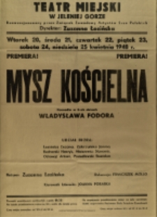 Mysz kościelna - afisz [Dokument życia społecznego]